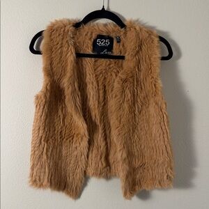 525 America Rabbit Fur Vest in Tan Size XS